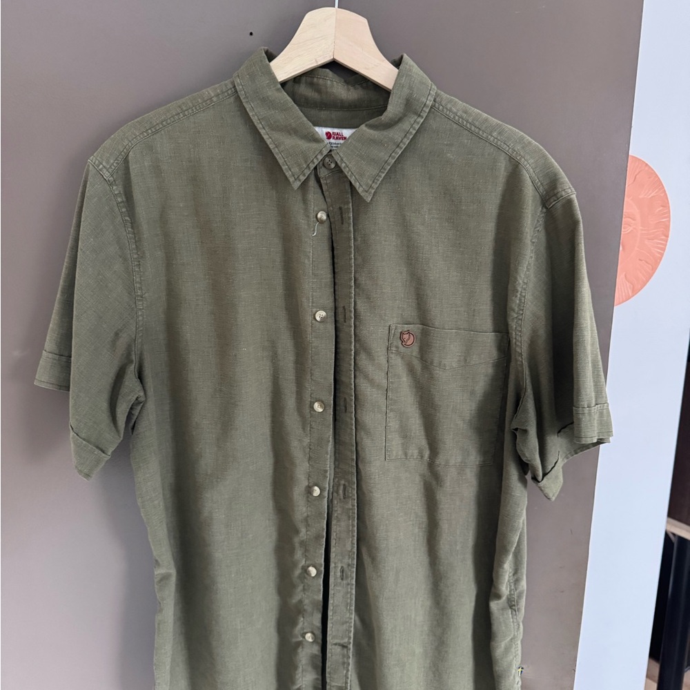 Fjallraven Olive Green Button-Up Shirt